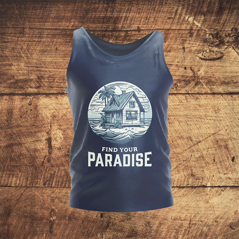 Vintage Coastal Cabin – Find Your Paradise Tank - Unisex