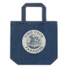 Organic denim tote bag
